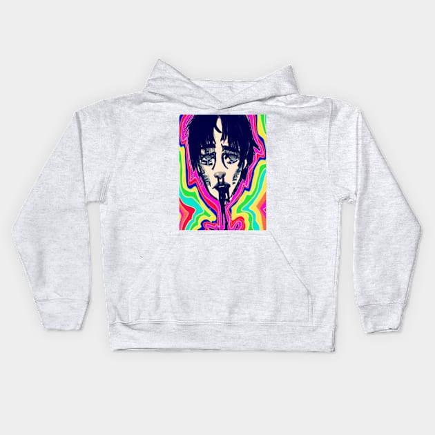 Trippy Vent Kids Hoodie by Coffeeshoppedoodles